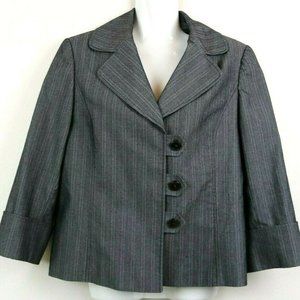 ISABELLA DeMARCO Womens Herringbone Blazer Cuffs